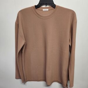 Lynnwood Sweater Mens Large Brown Long Sleeve Crewneck Pullover Textured‎ Korea